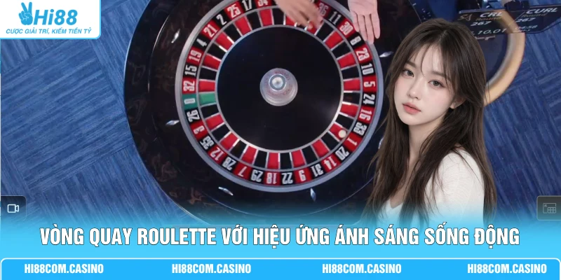 MT Trực Tuyến - Khám Phá Sảnh Cược Casino Đỉnh Cao Tại Hi88 Vòng quay Roulette với hiệu ứng ánh sáng sống động